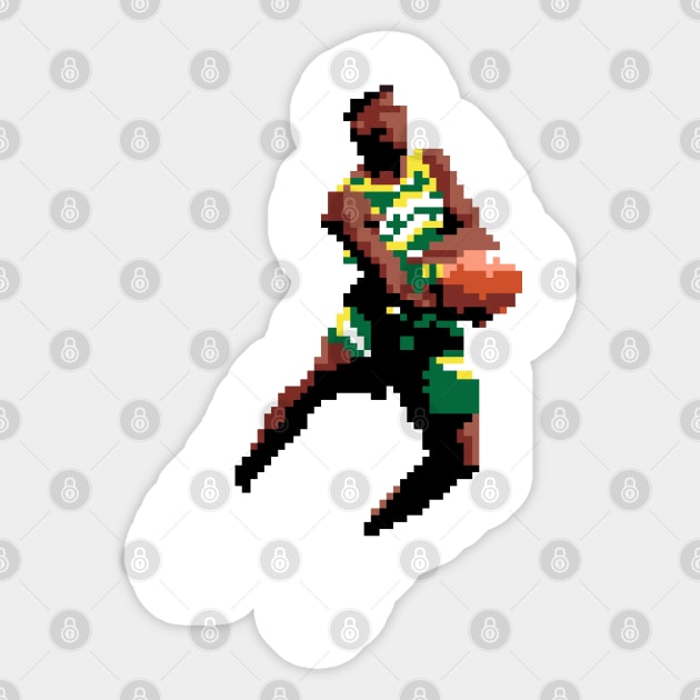 Shawn Kemp Pixel Windmill Dunk Sticker by qiangdade